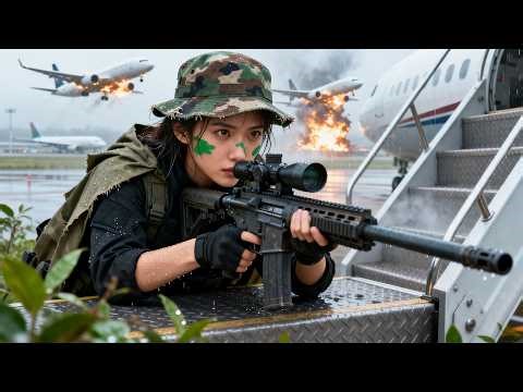 From 1,000m,Special Forces Queen Snipes a Hijacker Through Plane Glass and Saves All Hostages!