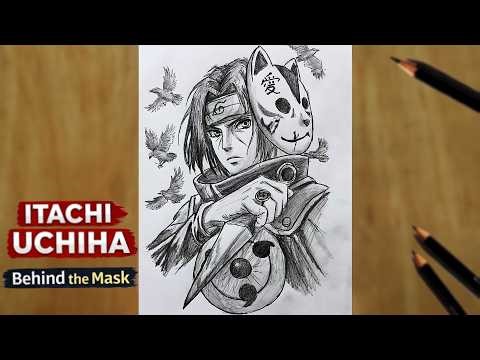 Drawing Itachi Uchiha (ANBU Mask) – Realistic Pencil Sketch