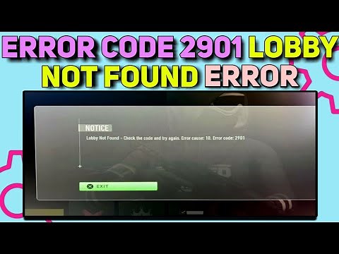 How to Fix Lobby not found Error 2901 in Modern Warfare 2 | Warzone2 Error code 2901 Lobby not Found