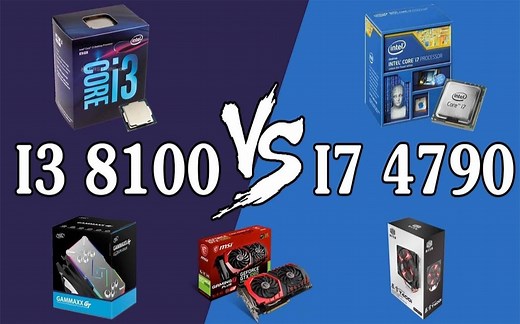 I3-8100 vs I7-4790 CPU性能测试对比（测试显卡为GTX 1060）1080P视频