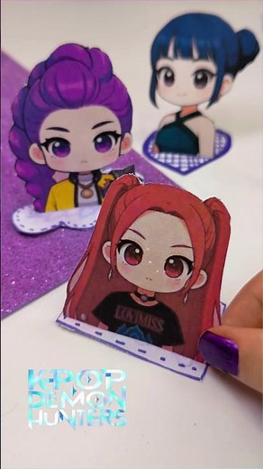 Huntrix chibi stand ✨ DIY kpop demon hunters #kpopdemonhunters #diy #shorts #viral