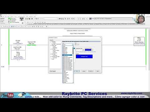 How add color to Rung Comments, Tag Descriptions and more..Agregar color a comentarios descripciones