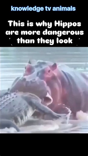 hippopotamus vs crocodile 🐊/animals shorts/animals comparison videos/knowledge tv animals