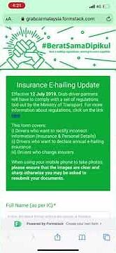 GRAB DRIVER - HOW TO UPDATE INSURANCE EHAILING