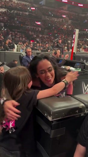 AJ LEE meets young birthday fan #wwe #ajlee #cmpunk