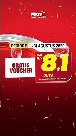 🎁 Independence Day Sale: Free Vouchers up to IDR 8.1 Million!