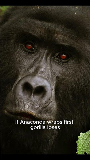 Gorilla vs Anaconda: The Forbidden Fight#wildlifefacts