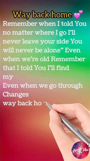 Way Back Home – SHAUN feat. Conor Maynard (Lyrics) 🌙 | Emotional & #Chill #Vibes #viral #youtube