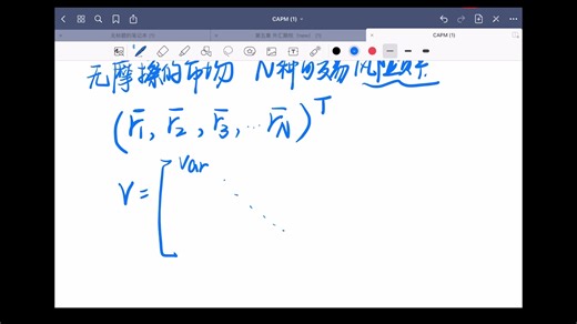 【傻小猫的学习笔记】金融经济学——沉浸式CAPM推导（一）
