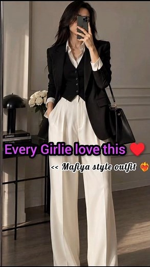 🖤 Every Girlie Loves This Mafia Style Outfit 😍 #ytshorts #trending #shortfeed #ootd #style #fashion