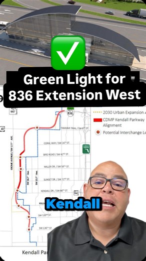 🚨 Big update for West Kendall drivers! 🚗💨 The Kendall Parkway, a 14-mile extension of the Dolphin Expressway (SR 836), is officially back on track after years of delays. Here’s what you need to know: 💰 Cost: Over $1 billion 🛣️ Length: 14 miles from NW 12th St. to West Kendall 📆 Timeline: Construction could start 2026, opening around 2030 ✅ Pros: Shorter commutes, relief on Kendall Dr. & SW 8th St., better connections to jobs in Doral & Downtown ❌ Cons: Wetland destruction, more sprawl, and
