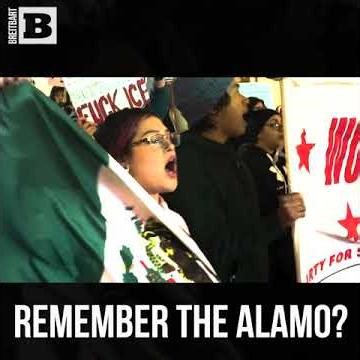 Anti-ICE Protesters March Near the Alamo to Whine About Anniversary of Trump's Inauguration