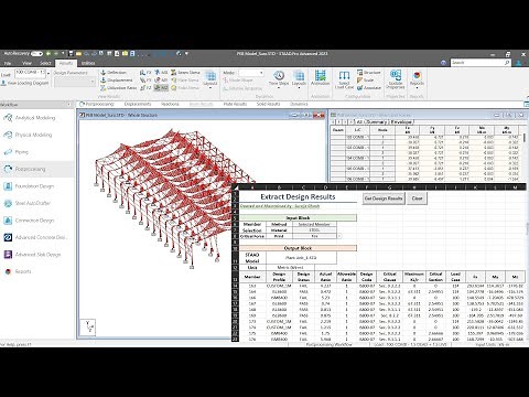 Automation with STAAD - P5: Analysis & Result Extraction || Multiple Analysis || Design input/output