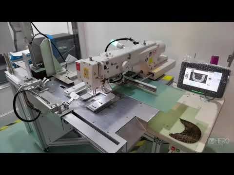 Automatic cap visor stitching machine