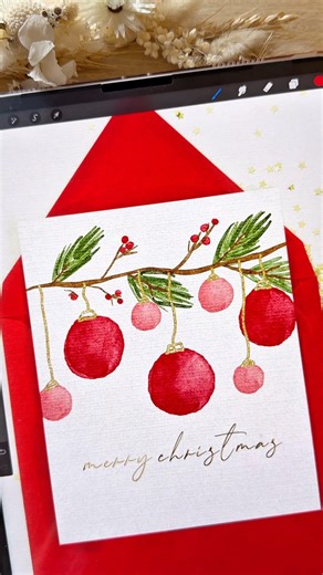 Create a DIY Christmas card on procreate #christmas #procreate #digitalart #art #christmascrafts
