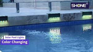 SHONE Solar Step Lights, IP67 Waterproof Pool Deck LED, Retaining Wall Lights, Stainless Steel Based, Ultra-Thin & Anti-Trip with 2-way lights, Pathway, stairs, poolside (Color Changing RGBW, 2Pack)