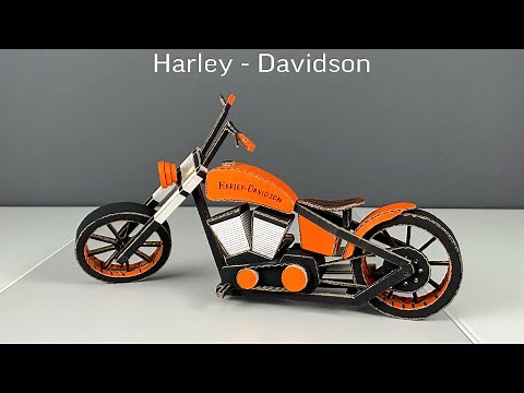 How to make Harley Davidson from cardboard very simple