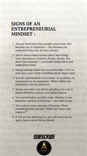 7 Signs You Have an Entrepreneurial Mindset 🚀 |#quotes #mindset #motivation #english #usa