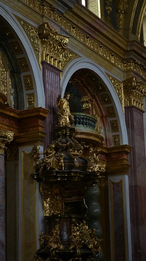 Andre Russo | Aesthetic Art History on Instagram: "Did you know Andrea Pozzo was buried in Vienna? One of the most famous illusion painters, Andrea Pozzo, is popular for his St Ignatius of Loyola ceiling painting in Rome. But after his grand projects in Rome, he visited Vienna to work on this Jesuit Church. Displaying his signature quadratura/trompe-l’œil domes and ceilings frescoes. After completing this project, he was going to move to Venice but died unexpectedly and was buried in this Vienne