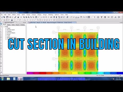 How to draw section cut in etabs tutorial