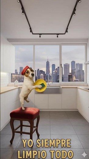 Perro Cumple la Tarea del hogar