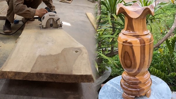 Incredible Speed And Accuracy On A Massive Wood Lathe