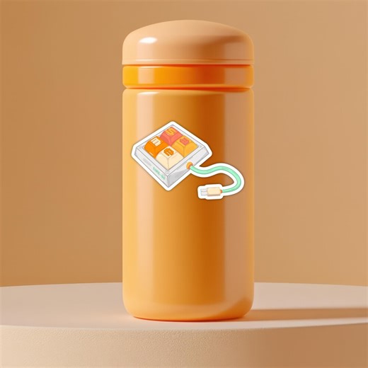 Mini Macropad Digital Sticker | Custom Keyboard 4-key Art | Aesthetic Orange Keycaps PNG | Tech Enthusiast Decal - Etsy