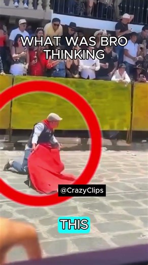 This Guy Got Out Smarted By A Bull #crazy #unexpected #shortsviral #viral #bull #fails #matador