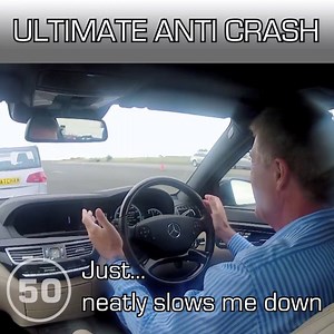 8.2M views · 33K reactions | Tiff is tested out the latest anti-crash AEB (Autonomous Emergency Braking) systems in the Mercedes S Class, the Volvo V40 and the VW up! | Fifth Gear | Facebook