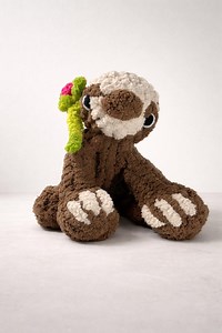 Hand Knit Mini Sloth Plushie – Chunky Yarn Stuffed Animal, Nursery Decor - Etsy