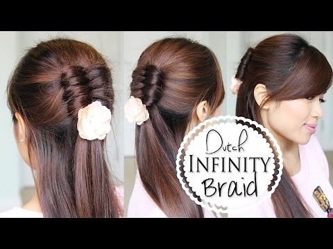 Dutch Infinity Braid Tutorial | Half Updo Prom Hairstyles