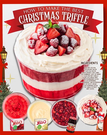 34K views · 144 reactions | EASY CHRISTMAS TRIFLE DESSERT  festive,...