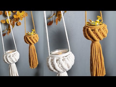 DIY: Macrame Plant Hanger Spiral Basket