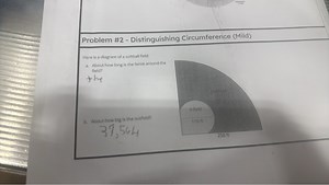 Here is a diagram of a softball field:a. About how long is th... | Filo