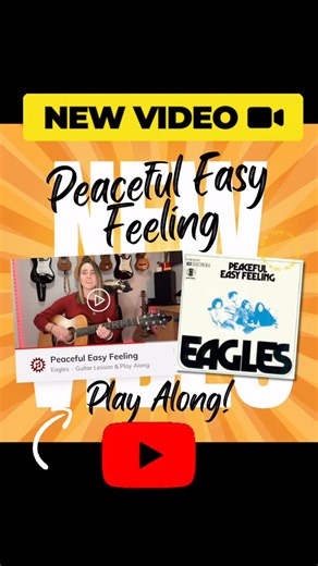Mechanics of Music on Instagram: "Learn how to play Peaceful Easy Feeling by The Eagles in our latest YouTube guitar lesson. This acoustic version breaks down the chords and strumming so even adult beginners can play along. Relax, grab your guitar, and join us for a laid-back, easygoing jam. Watch the full lesson now and add this classic to your song list. 🎸 Link in bio #easyguitarlesson #adultguitarclass #theeagles #peacefuleasyfeeling #acousticguitar #beginnerguitar #guitarlesson #mechanicsof