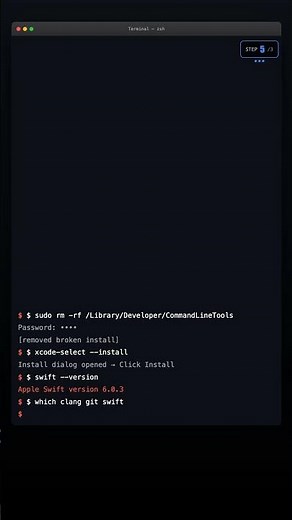 Fix "xcode-select: command line tools are already installed" on Mac