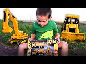 Construction Trucks for Children | Unboxing & Pretend Play | COMPILATION | Jack Jack Plays