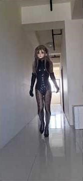 cosplay, the PVC leotard with the corset, just walk.