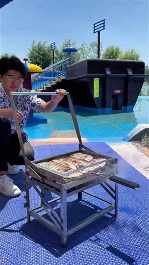 Portable BBQ grill—the perfect tool for outdoor grilling.