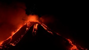 Watch lava explode out of Mount Etna