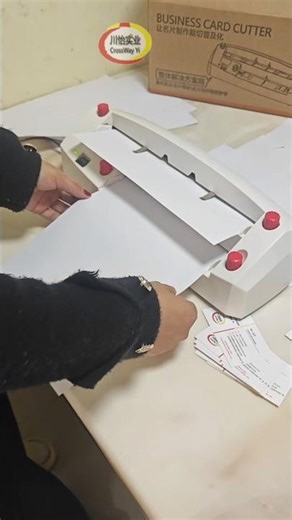 Cutting Business Name Cards with the Election name Card Cutting Machine