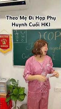 When I went with my mom to the parent-teacher meeting at the end of the first semester :)) #anhmo...