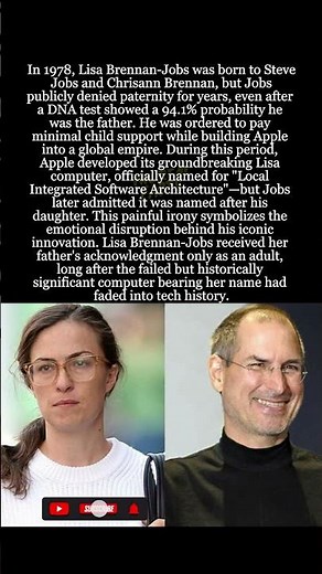 Steve Jobs The Untold Story of His Daughter Lisa and the Computer Named After Her! #short #SteveJobs