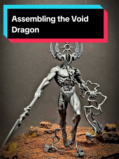 The necron void dragon is one of my favorite models. It may be the reason I was sold on playing necrons and I'm finally assembling mine. I thought now that the body is together I would do a quick pose on the terrain I built yesterday. I swear even in painted and not fully assembled, terrain elevates a model to another level. I'm planning on doing a box art style for this guy. Airbrush chrome body and BRIGHT green electricity with dark green ruins. He's just so iconic, I want to just push those c