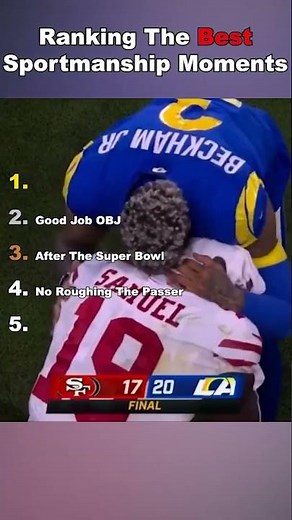 Ranking The Best Sportsmanship Moments #football #footballhighlights #nflhighlights #tiktok