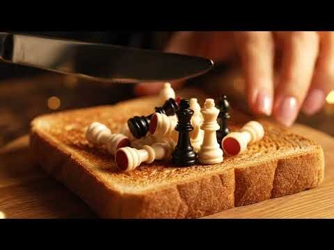 🍞 Melting Miniature Chess Set ASMR 🧠