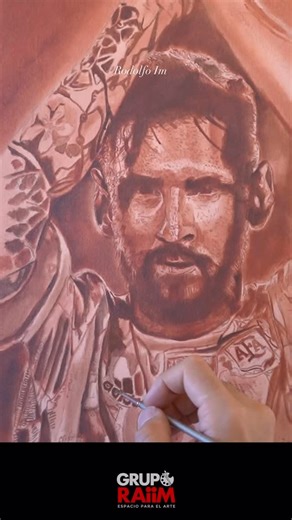 Cómo pintar a Messi con acrílico #arte #art #futbol #dibujo #drawing #messi #painting #talent | Rodolfo Im
