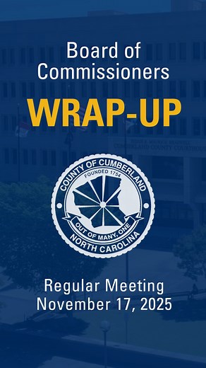 On Monday evening, the Cumberland County Board of Commissioners convened for its regular meeting, addressing a range of agenda items and making key decisions on matters that impact the community. View the meeting highlights here: https://bit.ly/4oND0n0 #CumberlandCountyNC | Cumberland County, NC Government