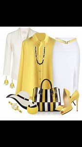 Lemonade Chic: Squeezing the best style out of this stunning yellow and white ensemble. | Fashion fits