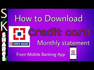 How to download HDFC credit card statement from Mobile app